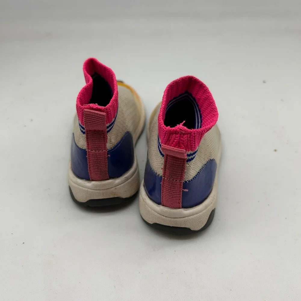 Zara Baby Toddler Sock Sneakers‎ Colorblock Beige Pink Blue Yellow Size 20